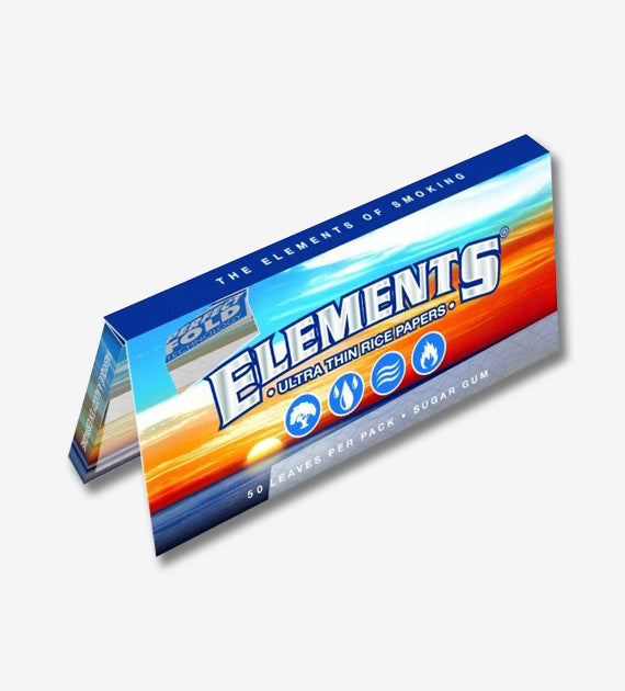 Elements Ultra Thin Rice 1 1/4 Cigarette Rolling Paper, Box Of 25